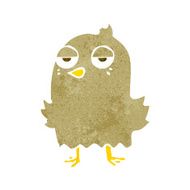 cartoon bored bird N12