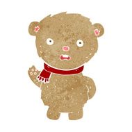 cartoon teddy bear wearing scarf N19