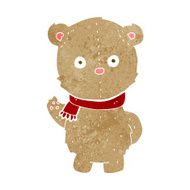 cartoon teddy bear wearing scarf N20