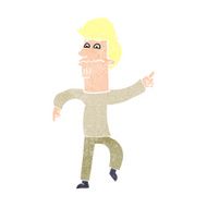 cartoon worried man pointing N32