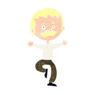 cartoon dancing man with mustache N11