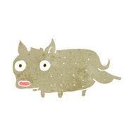 cartoon little dog cocking leg N10