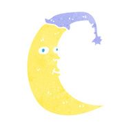 Sleepy Moon Cartoon N20