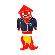 cartoon firework in business suit N11