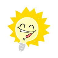 happy light bulb cartoon N3