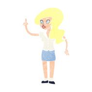cartoon pretty woman with idea N78