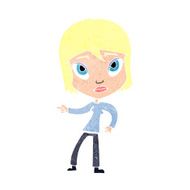 cartoon pointing woman N35
