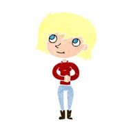cartoon friendly woman N80
