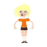 cartoon happy woman N306