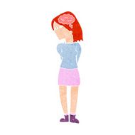 cartoon brainy woman N11