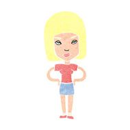 cartoon annoyed woman N223