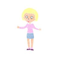 cartoon woman making excuses N21