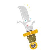 cartoon frightened knife N11