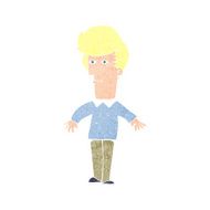 cartoon suspicious man N44