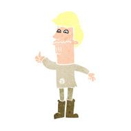 cartoon nervous man N182