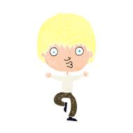 cartoon excited boy N175