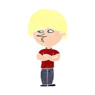 cartoon suspicious man N45