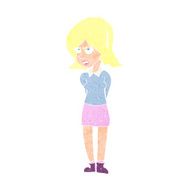 cartoon annoyed woman N224