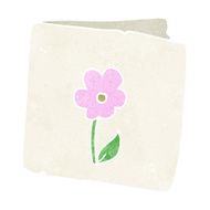 cartoon flower greeting card N11