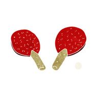 cartoon table tennis bats N11