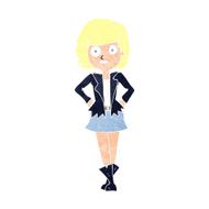 cartoon girl in jacket N11