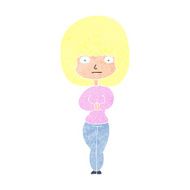 cartoon shy woman N58