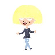 cartoon smug looking woman N11