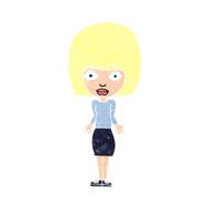 cartoon woman shrugging shoulders N549
