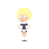 cartoon woman in french maid outfit N11