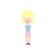 cartoon serious girl N12