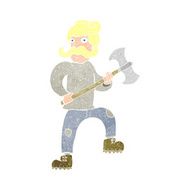 cartoon man with axe N10