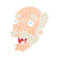 cartoon shocked old man N38