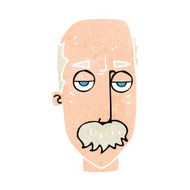 cartoon bored old man N21