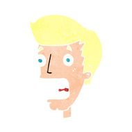 cartoon terrified man N335