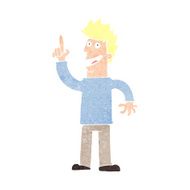 cartoon man with great new idea N11