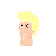 cartoon unhappy man N19