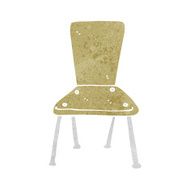 cartoon old school chair N11