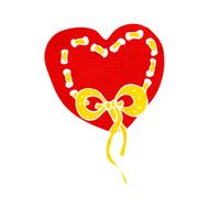 stitched heart cartoon N12