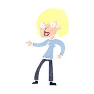 cartoon woman pointing N245