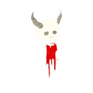 cartoon spooky halloween skull N15