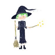 Cartoon Witch Casting Spell N27