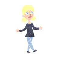 cartoon woman with no worries N43