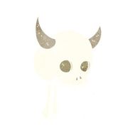 cartoon spooky skull N203