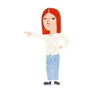 cartoon woman pointing N246