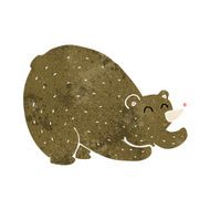 cartoon stretching bear N3