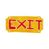 cartoon exit sign N22