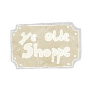 cartoon old fake shop sign N10