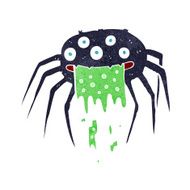 cartoon gross halloween spider N18