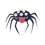 cartoon gross halloween spider N19