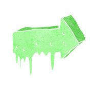 cartoon slimy pointing arrow N7